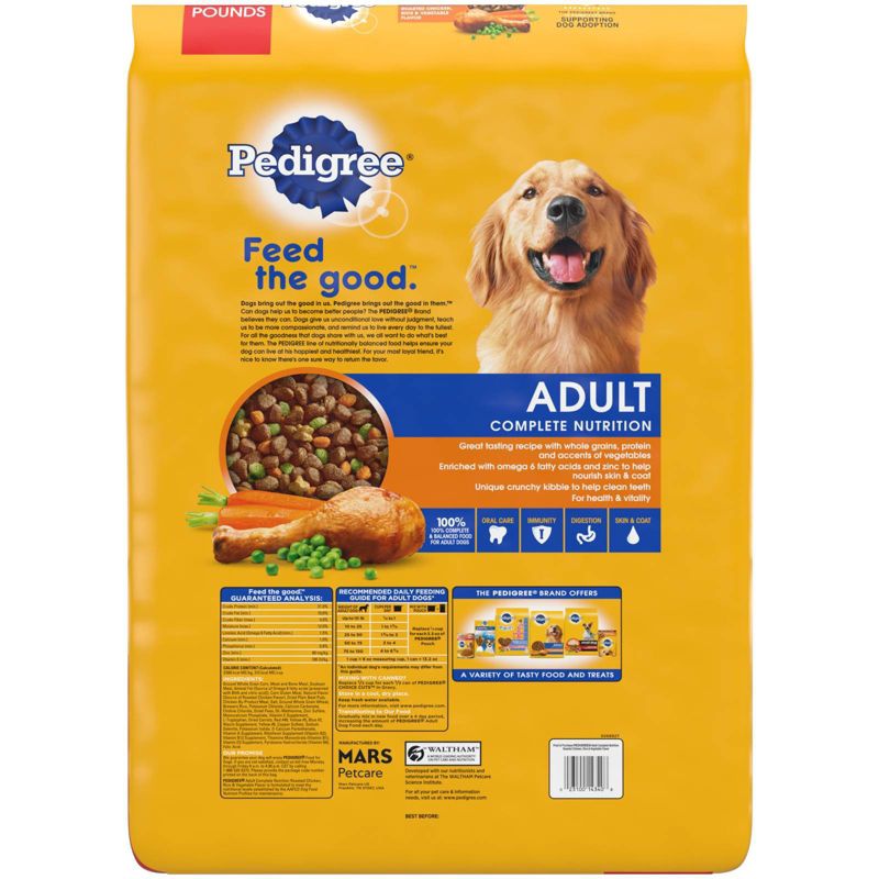 Pedigree Roasted Chicken, Rice & Vegetable Flavor Adult Complete Nutrition Dry Dog Food, 3 of 9