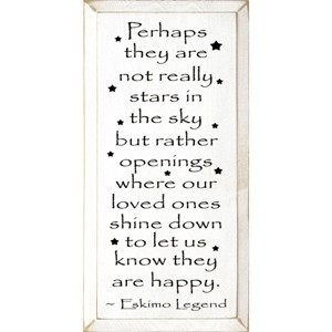 Slickblue Wood Memorial Sign – Loved Ones Watching From Stars Quote – Rustic Decor Accent – 9x18, Color Options - 1 of 3