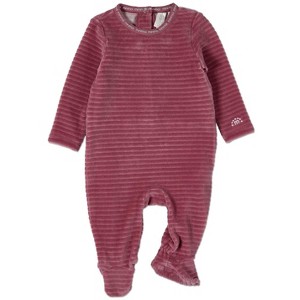 MiniMoi Baby and Toddler Cotton-Rich Drop-Needle Footie With MiniMoi Trim - 1 of 4