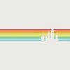 Junior's Design By Humans Castle Silhouette Amongst a Rainbow Stripe By T-Shirt - 2 of 2
