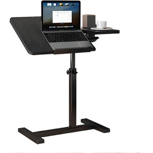 Mobile Laptop Stand for Couch, Adjustable Height Overbed Bedside Table with Tilting Tabletop, Rolling Laptop Desk for Home Office Bedroom - 1 of 4