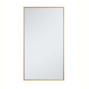 Elegant Lighting Metal frame rectangle mirror 20 inch in Brass - 1 of 4