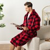 PAVILIA Mens Soft Robe, Plush Warm Bathrobe for Men, Long Spa Fleece Flannel with Shawl Collar, Pockets, Trim Piping - 4 of 4