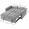 RISOKEYS Velvet 4 in 1 Pull-Out Couch - Convertible Sofa Bed Sleeper Chair with Backrest, Pillows & Storage Pockets for Living Room - 3 of 4