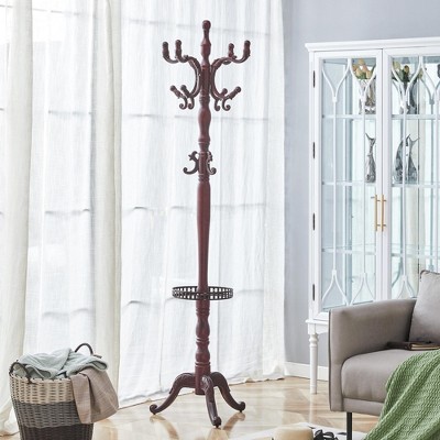 GDFStudio Liora Traditional Coat Rack with Key Tray