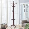 Grungis Resin Stainless Steel Freestanding Coat Racks with Key Tray,Hall Tree with 9 Hooks,Entryway Furniture for Hanging Clothes - 2 of 4