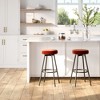NicBex Dining Chairs Upholstered Chair Faux Velvet Bar Stool for Dining Table with Metal Base Suitable for Kitchen, Home Bar - 3 of 4