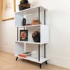 Danya B. 46.5" 4 Tier S Shaped Bookcase White/Black: Contemporary Style, Metal Frame, Laminate Surface - 4 of 4