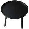 Kings Brand Furniture Whelan Round Metal Side Accent End Table, Nightstand Accent Table, Black - image 3 of 4