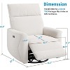 Power Recliner Chair – Swivel Rocker Recliner with USB Ports, Upholstered Fabric Glider Chair for Adults, High Back Single Sofa - 2 of 4