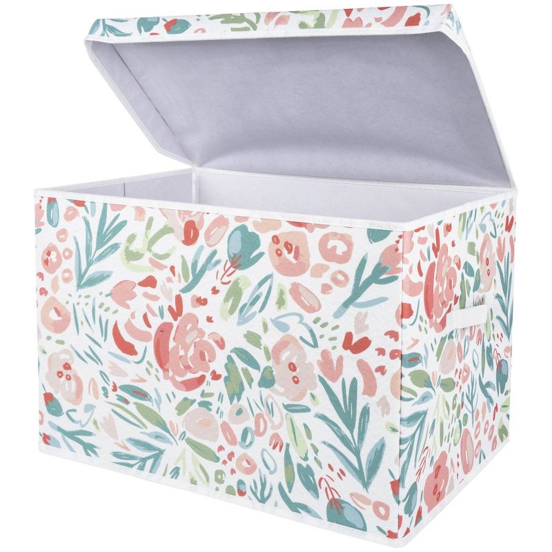 Sammy &#38; Lou Printed Felt Toy Chest - Painterly Floral, 1 of 10
