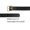 Elerevyo Women's PU Leather Belts Black Waist Belt with Pin Buckle for Jeans - 3 of 4