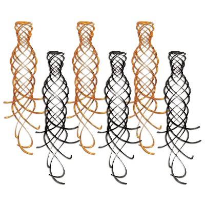 Beistle 20" Shimmering Whirls Orange/Black 18/Pack 57635-OB