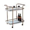 Royal Hampton Contemporary Serving Cart In Champagne Finish - 2 of 4
