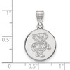 Black Bow Jewelry 14k White Gold Wisconsin Badgers NCAA Medium Pendant - 2 of 3