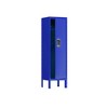 Single Tier Locker Steel Storage Cabinet With 2 Separate Compartments For Home Office School Gym Bedroom - 3 of 4