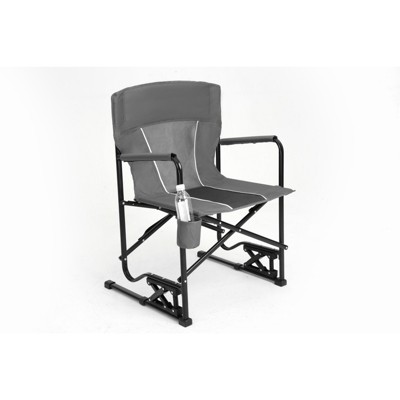 VisioGear Outdoor Portable Chairs, Folding Chair with Cup Holder, Portable Chair for Outdoor Travel Lawn Backyard, Gray, 24.41"*25.98"*37.01"