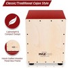 Pyle Snare-Style Cajon Percussion Box - PCJD25, Birch Wood, Adjustable Internal Snares - 2 of 4
