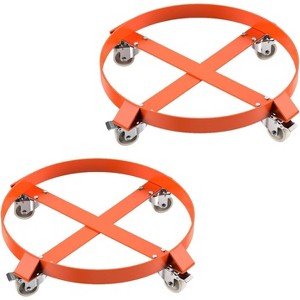 Acekool 55 Gallon Drum Dolly, 1000 lbs Capacity, Steel Frame Barrel Cart with 4 Swivel Casters & Brakes, for Warehouse and Industrial Use - 1 of 4