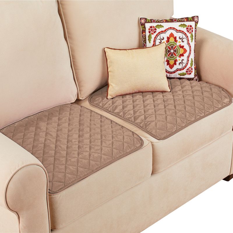 Collections Etc Quilted Waterproof Seat Protector - Set of 2 - Machine Washable, Use for Indoor or Outdoor Seating, 1 of 4