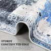 Abstract Rug Soft Rugs, Neutral Modern Design, Non-Slip, Stain Resistant, Machine Washable, Foldable Low Pile for Living Room, Bedroom, Dining Room - 3 of 4