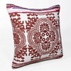 HomeRoots 20" X 20" Red White Purple And Pink 100% Cotton Geometric Zippered Pillow - 4 of 4