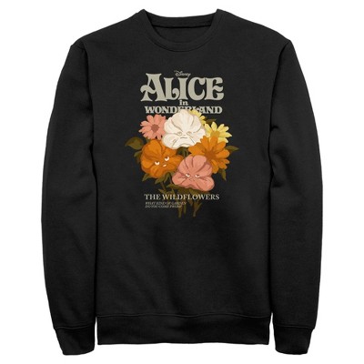 Men's Alice In Wonderland The Wildflowers Pansies Sweatshirt : Target