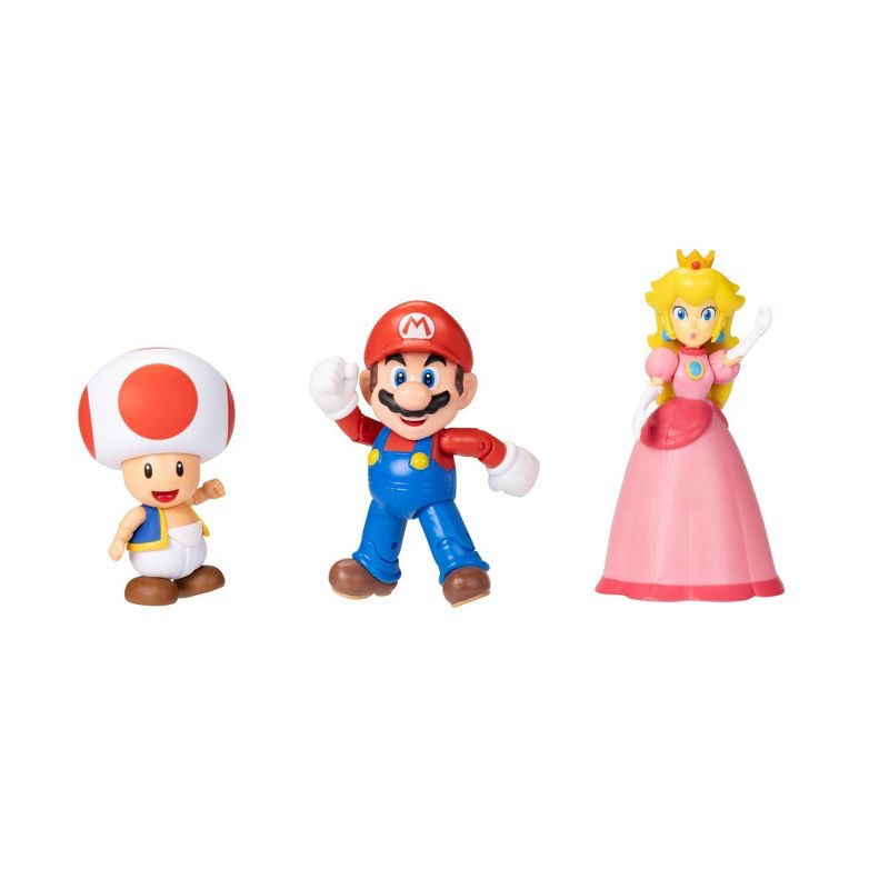 Nintendo Super Mario Toad, Mario, and Peach Action Figure Set - 3pk (Target Exclusive), 4 of 9