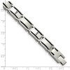 Black Bow Jewelry Mens 1/10 Ctw Black Diamond Stainless Steel 8mm Link Bracelet, 8.25 In - 4 of 4