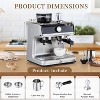 Espresso Machine with Grinder, 20 Bar Pump Semi-Automatic - 2.8L Tank, Milk Frother, 30 Grinder Settings (Home/Office, Dark) - 2 of 4