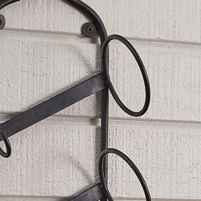 Forged Iron 5-Bottle Hanging Wine Rack