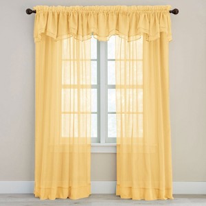 BrylaneHome BH Studio Sheer Voile Layered Valance - 1 of 3
