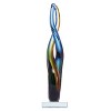 Luxury Lane Hand Blown Wave Sommerso Art Glass Sculpture - 3 of 4