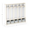 Guidecraft EdQ 5-Section Wooden Storage Locker with Bench Seat for Classroom, Kids Cubby Organizer with Shelves and Hooks for Coats - 2 of 4