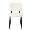 NicBex Modern Fabric Upholstered Armless Set of 2 Dining Chairs with Metal Legs,Minimalist Office Chairs,Living Room Side Chairs - 4 of 4