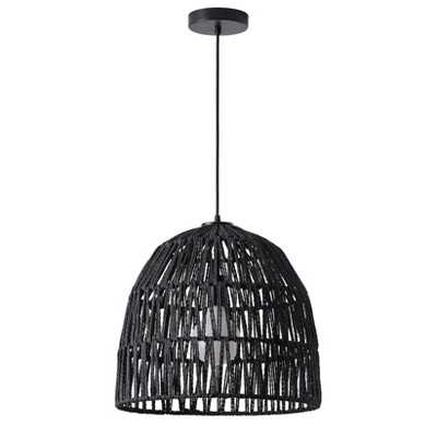 Dewdrop Bohemian Modern Woven Paper Rope Pendant Light for Kitchen Island