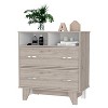 Okak Modern 6 Drawer Double Dresser, 31.7" Tall Storage Cabinet with Metal Gliders & Elevated Base,Bedroom Dresser for Clothes Organization - 4 of 4