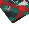 Unique Bargains Christmas Place Mats Linen Red Green White 13" x 17.7" 2 Pcs - 4 of 4
