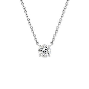 GILDED 1/2 CTTW Lab-Grown Diamond Solitaire Pendant, Sterling Silver, 18" Chain, Tarnish-Resistant, Ethical Jewelry, Gift-Ready for Women - 1 of 4