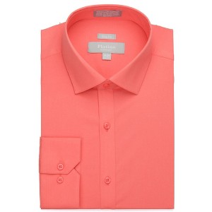 Men's Slim Fit Spandex Dress Shirt From Marquis - 1 of 4