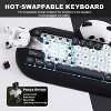 MaseiKar C68 Panda Wireless Mechanical Gaming Keyboard,68 Keys Layout with PBT Keycaps,RGB Backlit, Hot Swappable,BT5.0/2.4G/Wired - 4 of 4