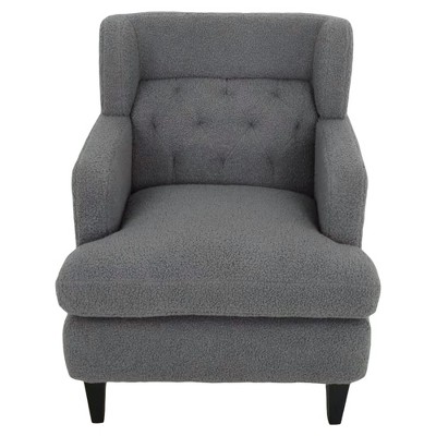 NicBex Upholstered Accent Chair Modern Teddy Fabric Armchair with Wood Legs Lazy Leisure Sofa Chair for Bedroom,Living Room