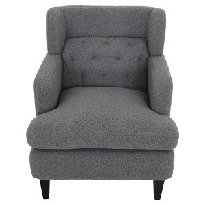 NicBex Upholstered Accent Chair Modern Teddy Fabric Armchair with Wood Legs Lazy Leisure Sofa Chair for Bedroom,Living Room - 1 of 4