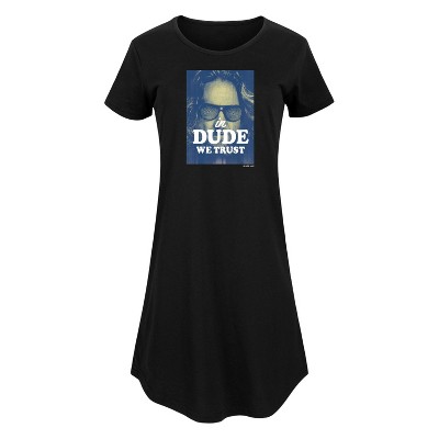Women's - The Big Lebowski - In Dude We Trust Graphic T-shirt Dress