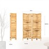 4 Panel Wood Room Divider with Shelves, Folding Privacy Screen, Room Separators Divider Wall, Portable Partition Screen for Bedroom Home Office - 4 of 4