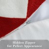 2 Pieces Embroidered Decorative Throw Pillow Covers with Checkered Design - 2 of 4