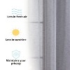 HLC.ME Penelope Faux Linen Textured Privacy Sheer Light Filtering Rod Pocket Curtains Panels, Set of 2 - 4 of 4
