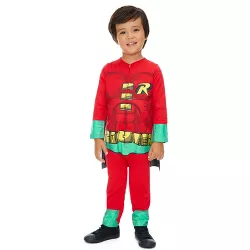 DC Comics Robin Infant Baby Boys Zip Up Cosplay Costume Coverall and Cape 18 Months