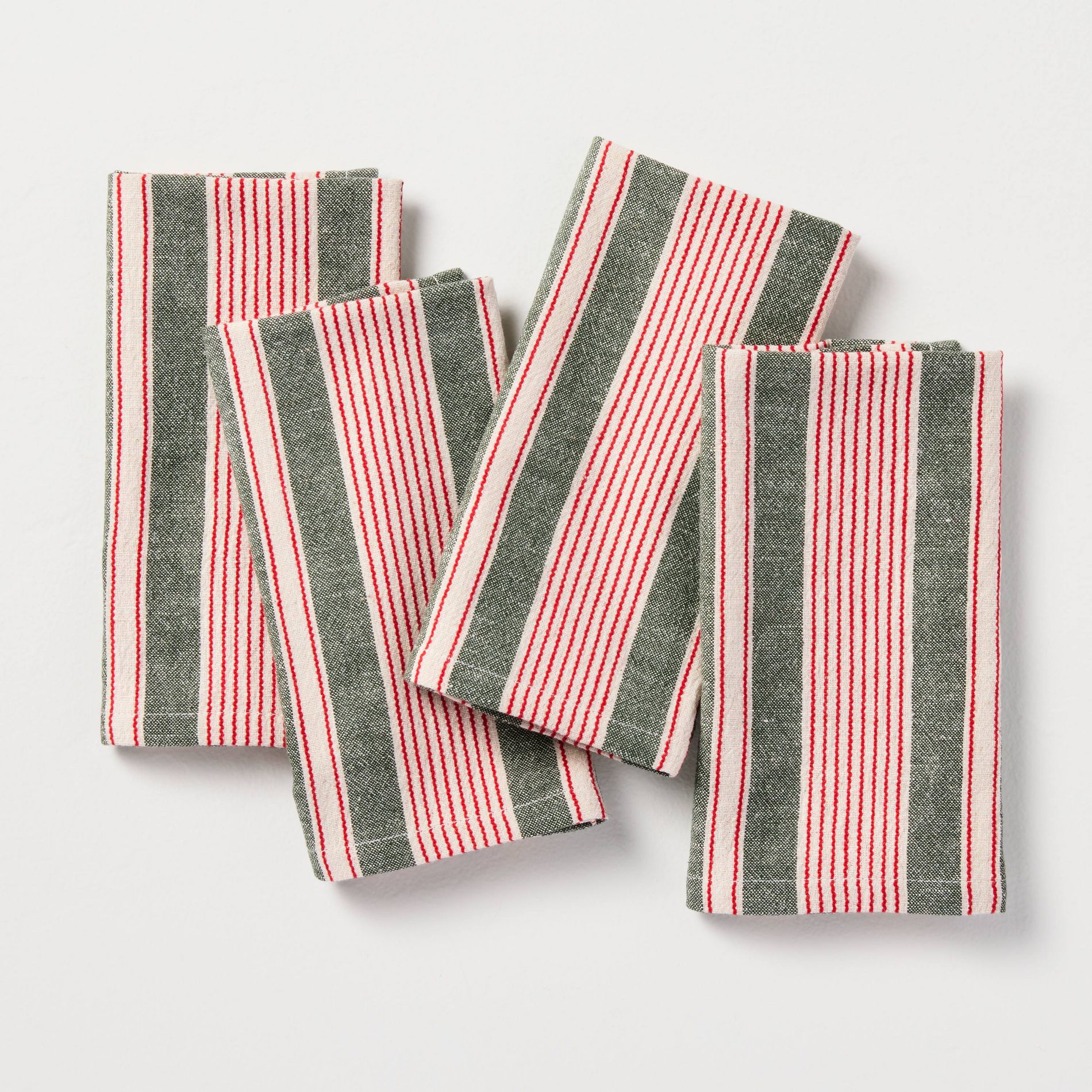 4ct Stripe Napkin Red/Green - Hearth & Hand™ with Magnolia
