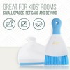 Powerstone Pumice Dustpan & Brush Combo Set, 8" Tall x 6" Wide - Sweeping & Tidying Up | Blue - 3 of 4